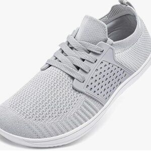 HOBIBEAR Wide Minimalist Barefoot Walking Sneakers Women 10.5 Men 8.5 EU41 Grey